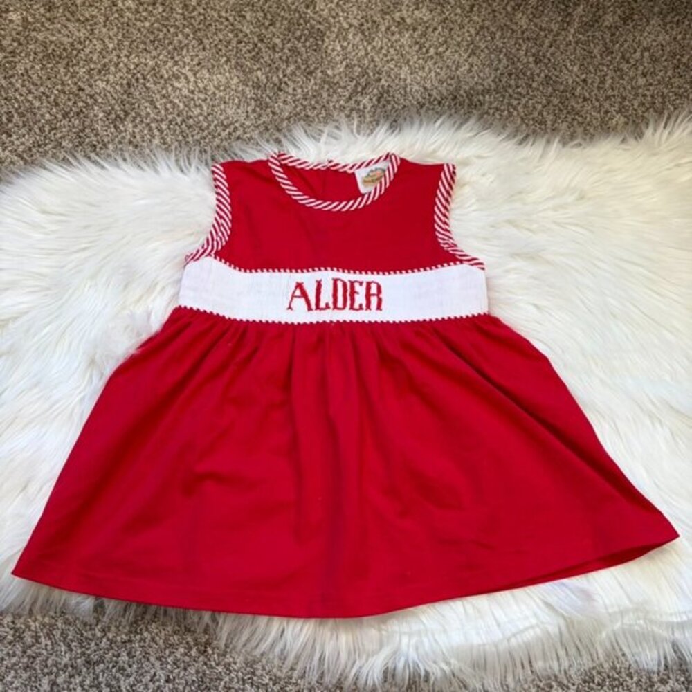 Pickles and Pralines Alder Red Top Girls 6